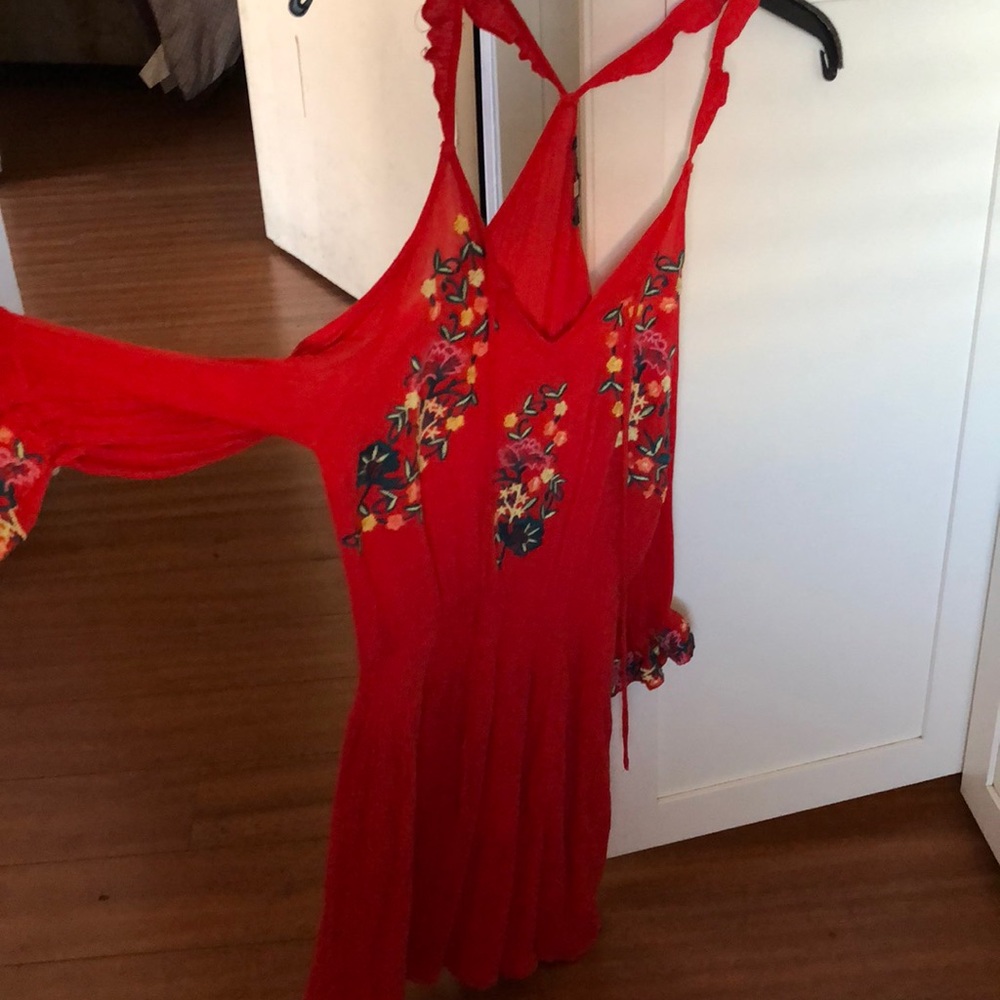 Off the shoulder Red dress